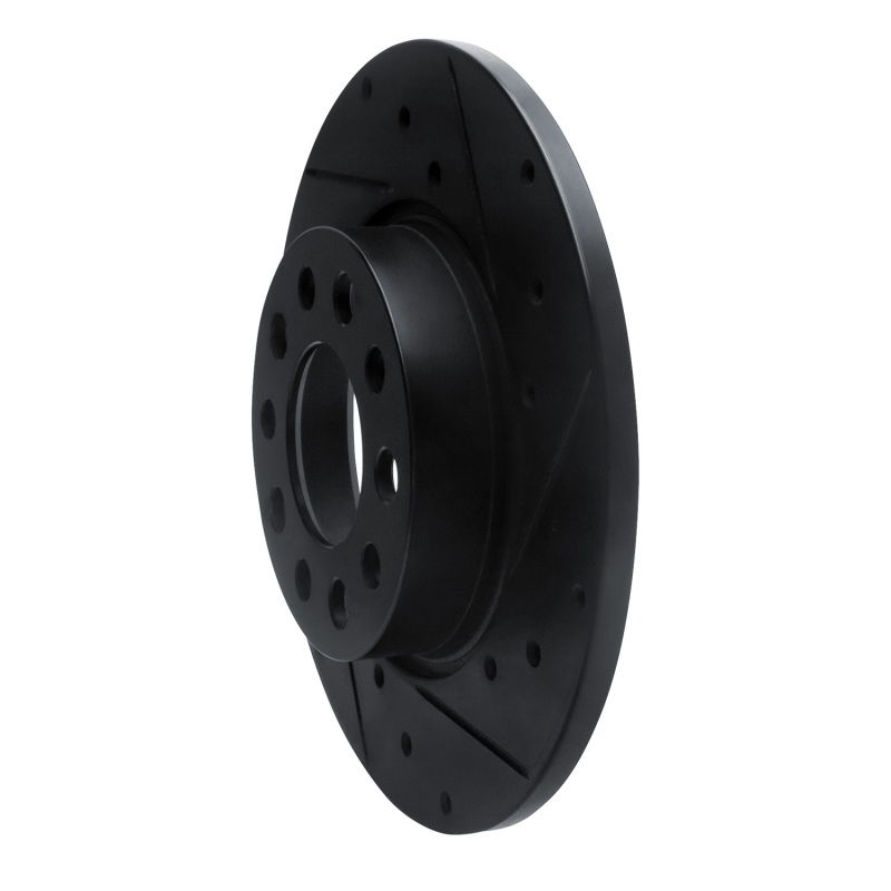 Alfa Romeo Tonale Brake Rotor (1) - Rear Right - R1 Concepts - Drilled & Slotted - Black - `15-`25